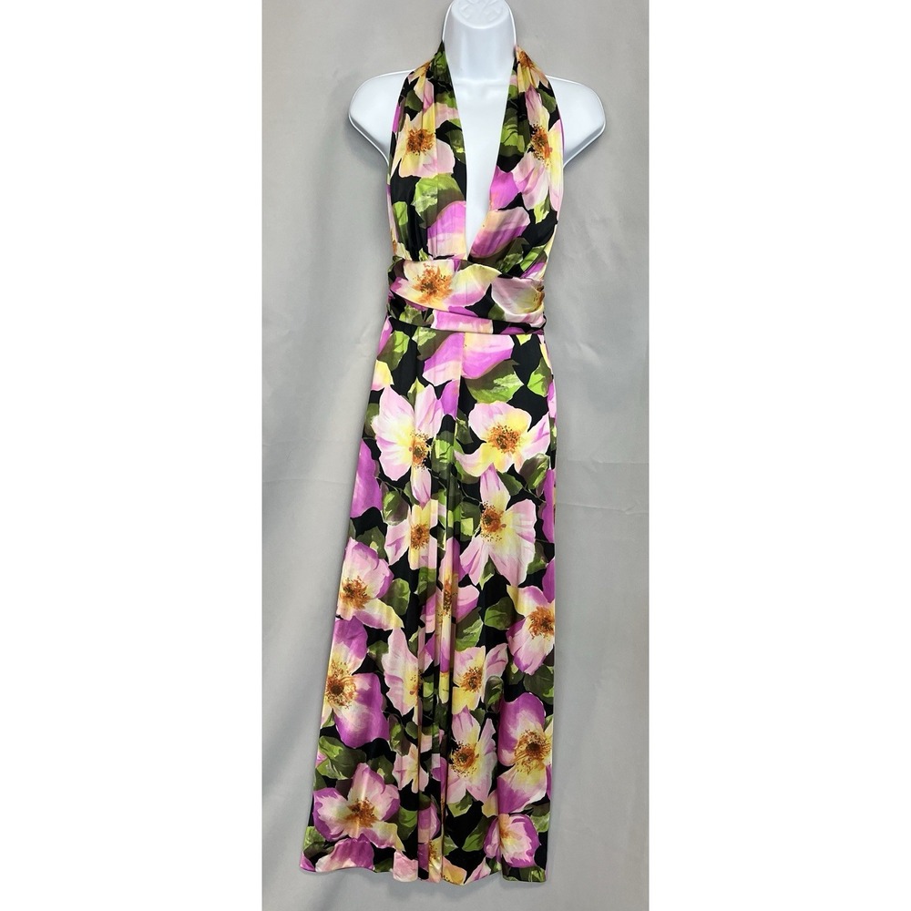 Vintage Vanity Fair Women's Palazzo Jumpsuit Floral Loungewear Sz 12 Y2K Women's